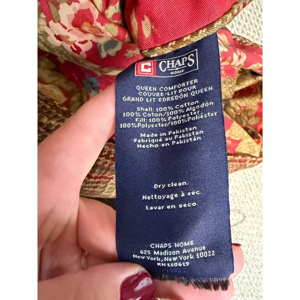 Chaps ralph Lauren Queen Comforter summerton Reversible Cottagecore vintage